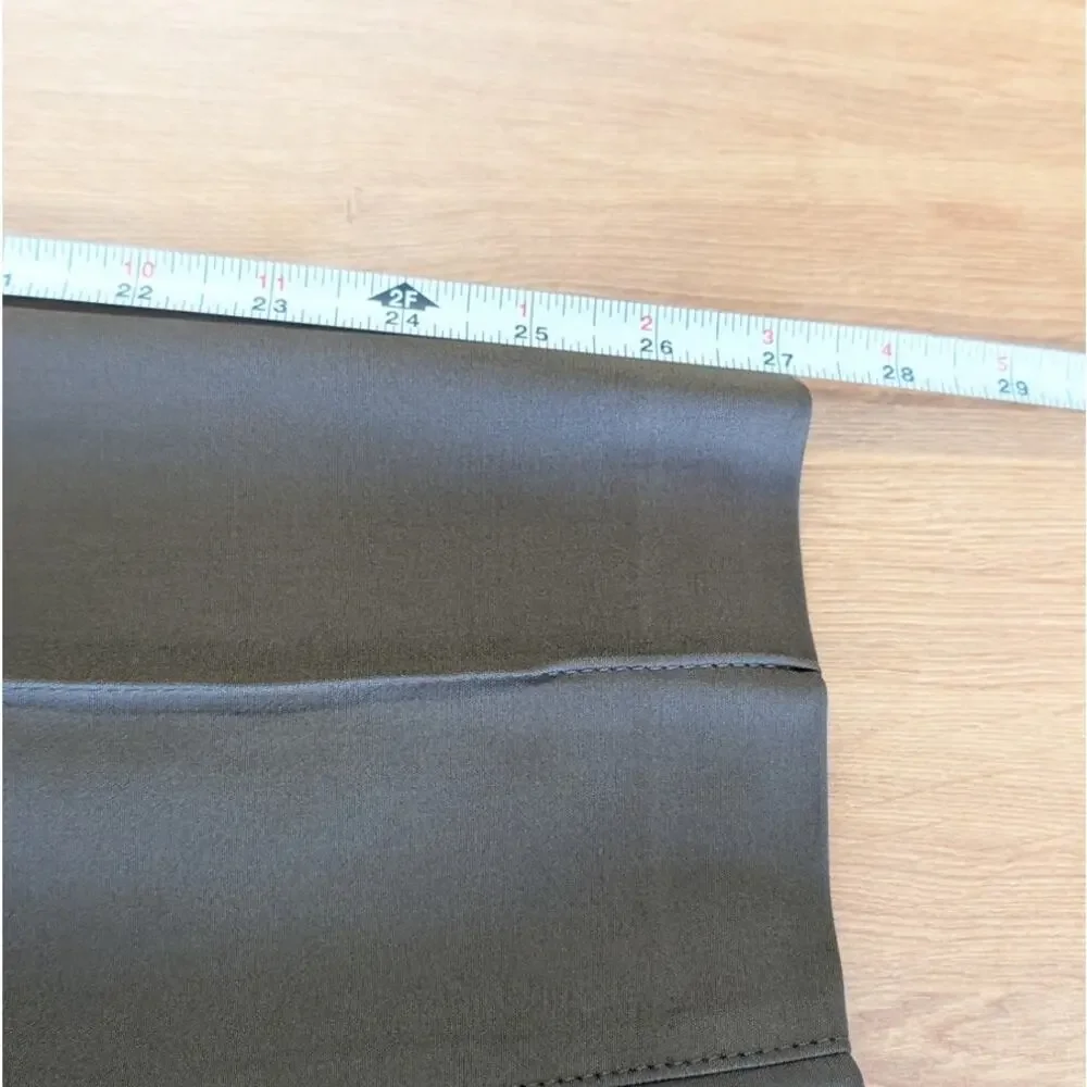 Massimo Dutti 5005/905/507 Trousers Womens 6 Green/Tan High-rise Ankle NWT